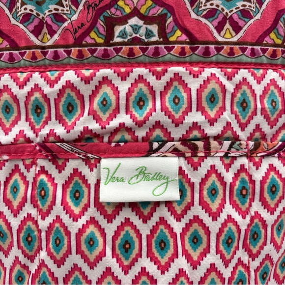 Vera Bradley Call Me Coral Medium Quilted Ret Pattern Toggle Shoulder/Tote Bag - Picture 9 of 16
